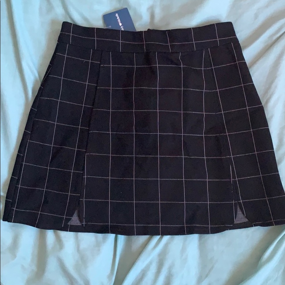 Grid mini skirt